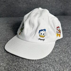 Disney Huey Dewey Louie Embroidered Baseball Cap White Cotton Adjustable Men